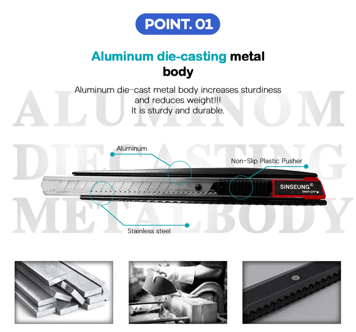 Aluminum die-casting metal body
